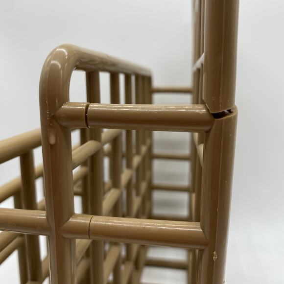 Yaffa Tan Brown Plastic Modular Mini Catch-All 1983 Wall Hanging Desk Organizer - Picture 11 of 11